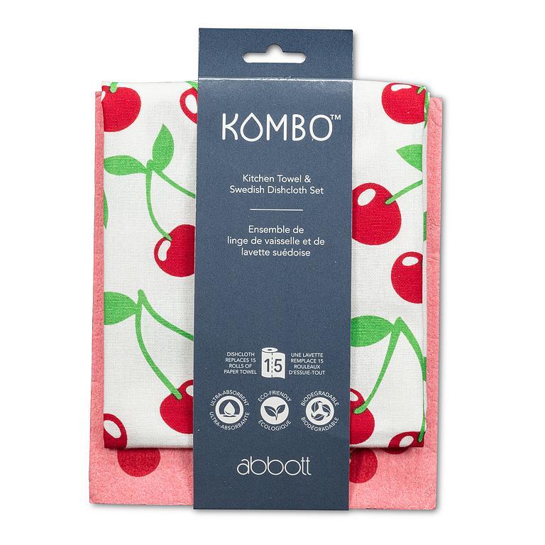 Cherries Kitchen Towel and Swedish cloth