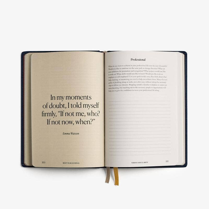 Best Year Journal Blue | Guided 12-month planner goals