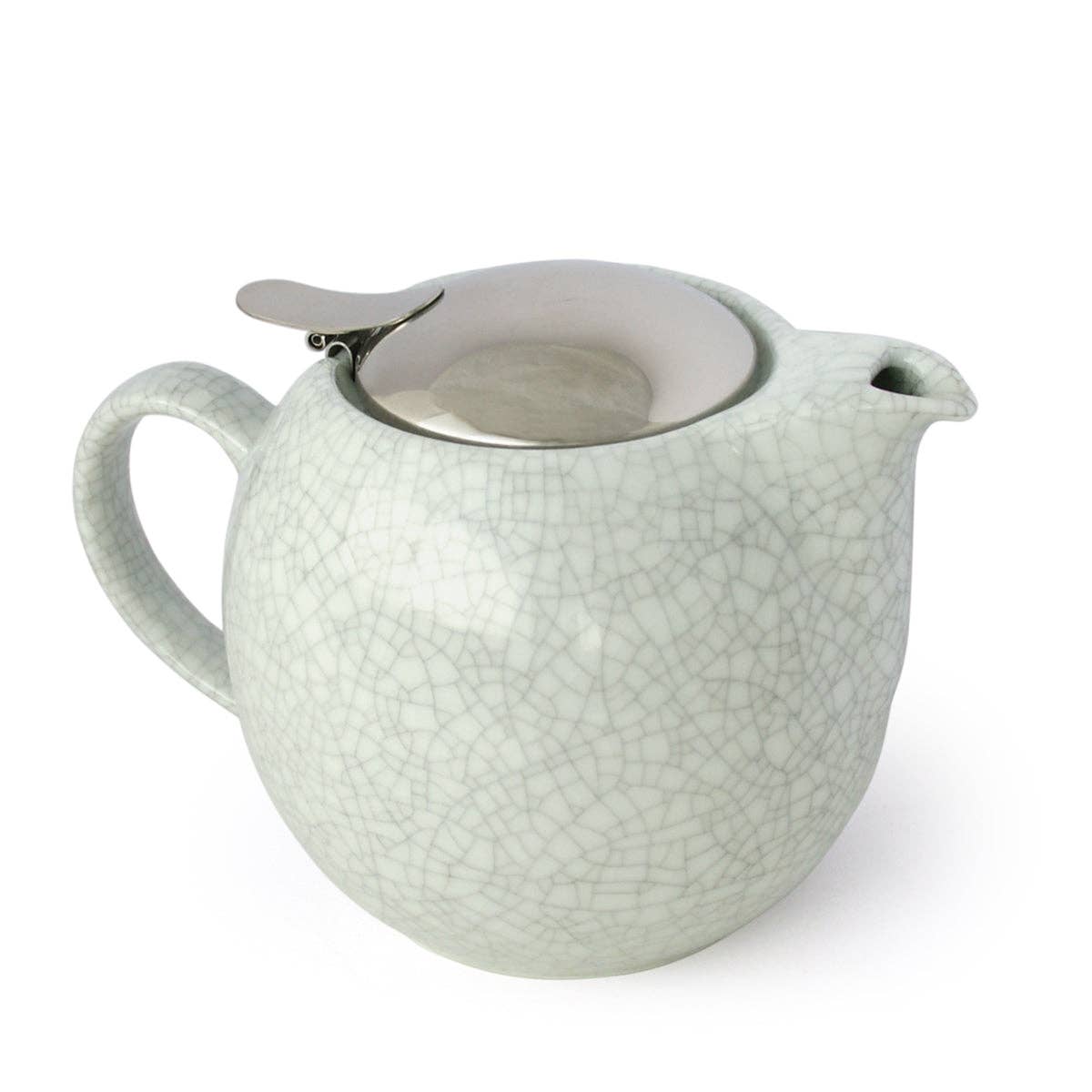 Beehouse Round Ceramic Teapot 24oz - Crackle Blue