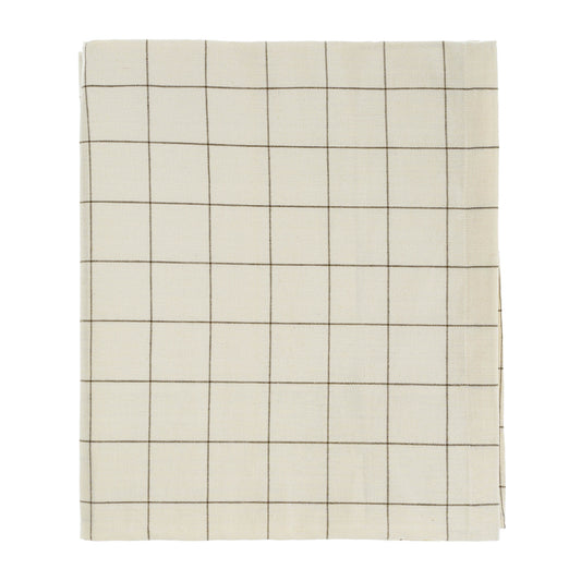 Check Tablecloth Taupe