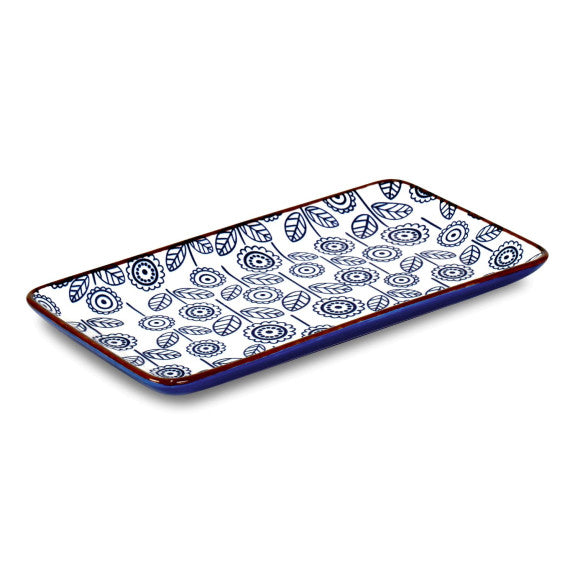 Indigo Blue Rectangle Plate