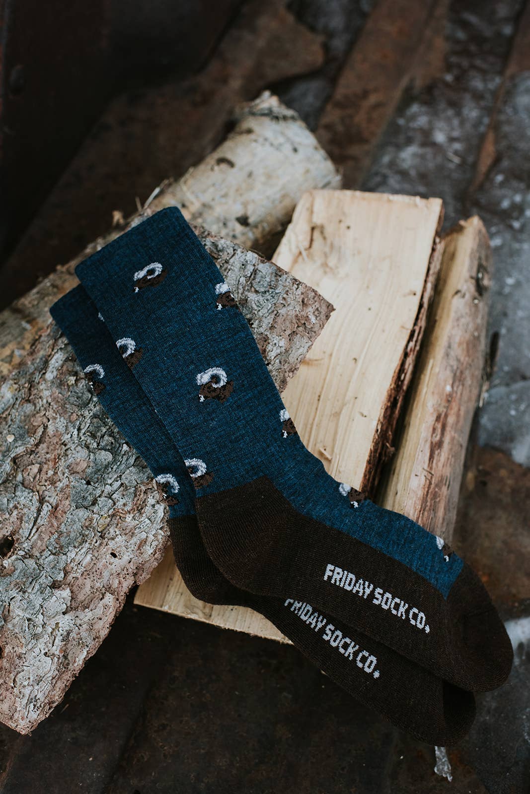 Men's Merino Wool Socks | Horned Sheep | Ram | Mismatched