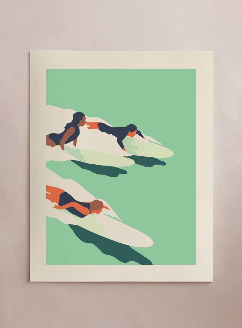 Cabarita Surfer Art Print by Stephanie Cheng