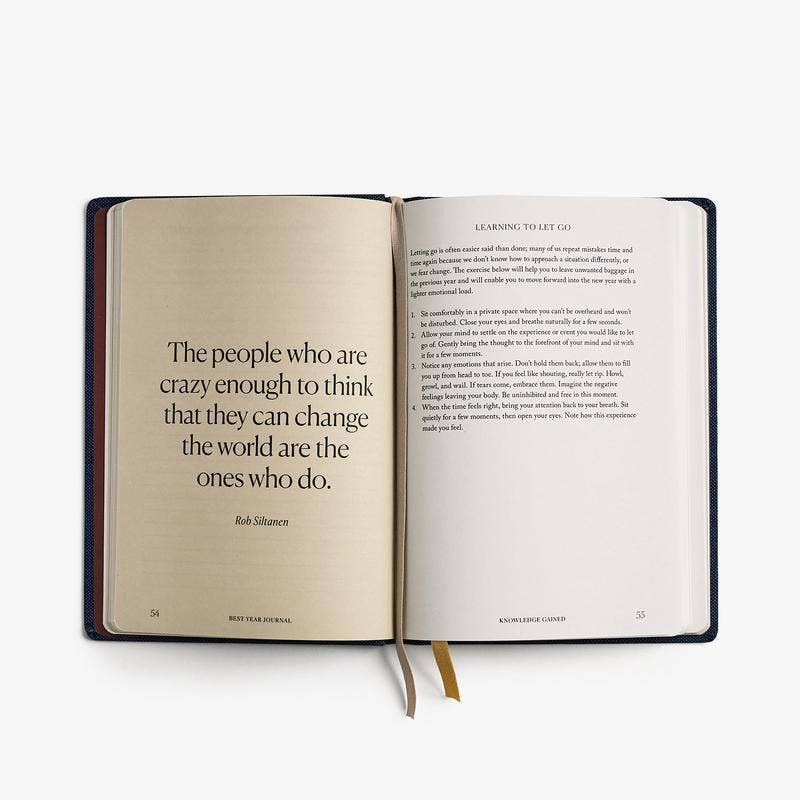 Best Year Journal Blue | Guided 12-month planner goals