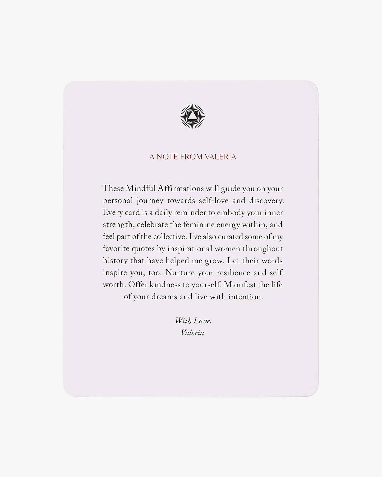 Mindful Affirmations by Valeria Lipovetsky, Quote Cards