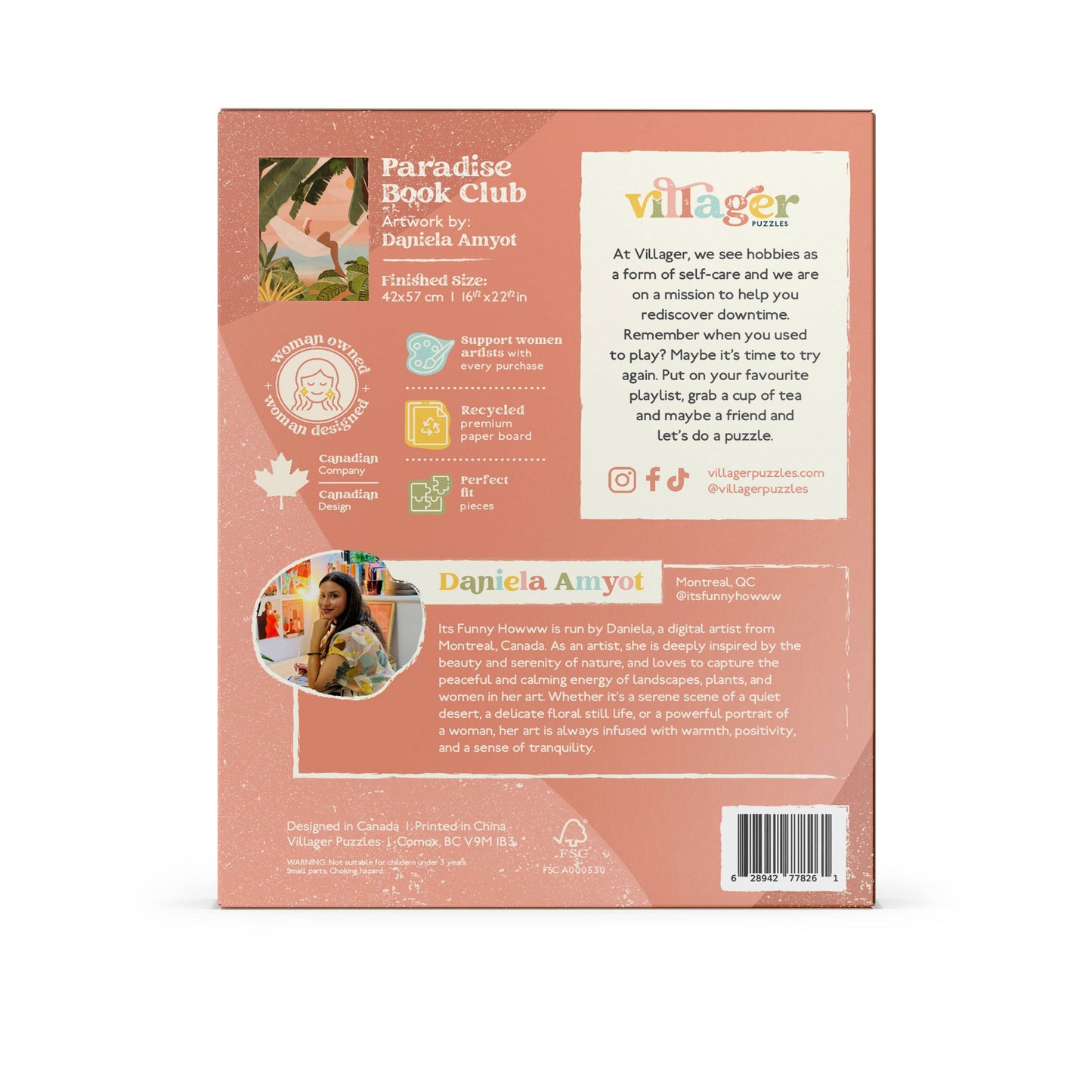 Paradise Book Club 500-Piece Puzzle | Designed in QC Canada