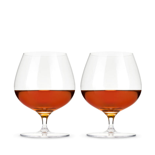 Viski Crystal Wingback Brandy Glasses Set/2