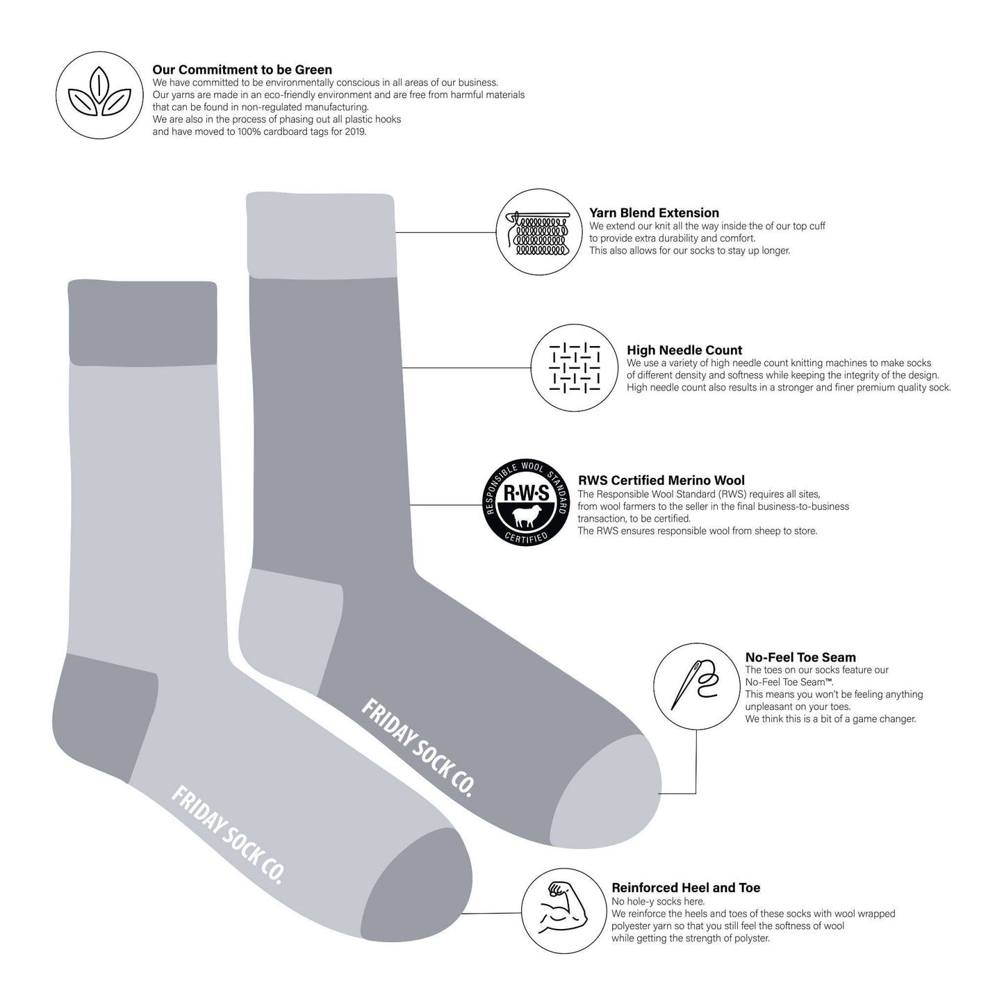 Men's Merino Wool Socks | Mountains | Hiking Socks | Warm