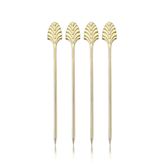 Viski Gold art deco cocktail picks