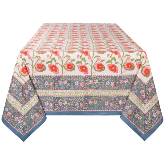 Block Print Tablecloth 60 x  90 Inches