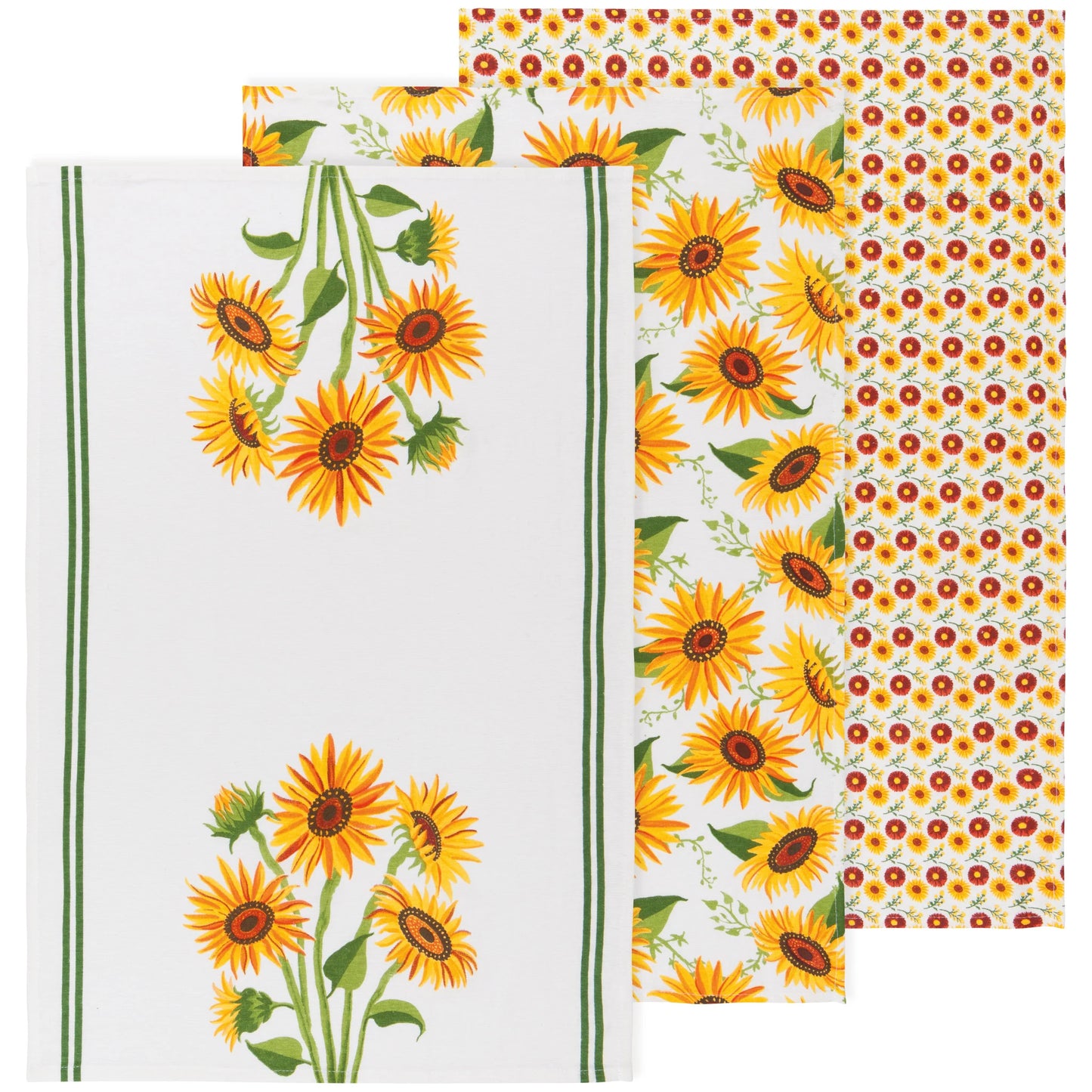 Sunflower Splendor Bakers Floursack Dishtowel Set/3