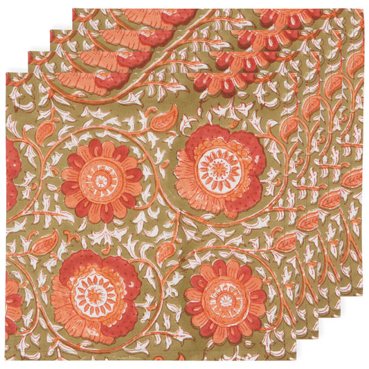 Block Print Napkin Set/4