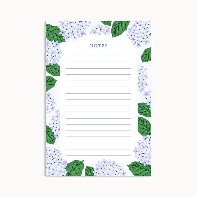 Linden Paper Co Notebooks & Notepads Hydrangea Notepad