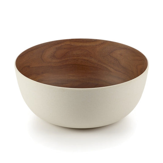 Walnut White Bowl 23cm
