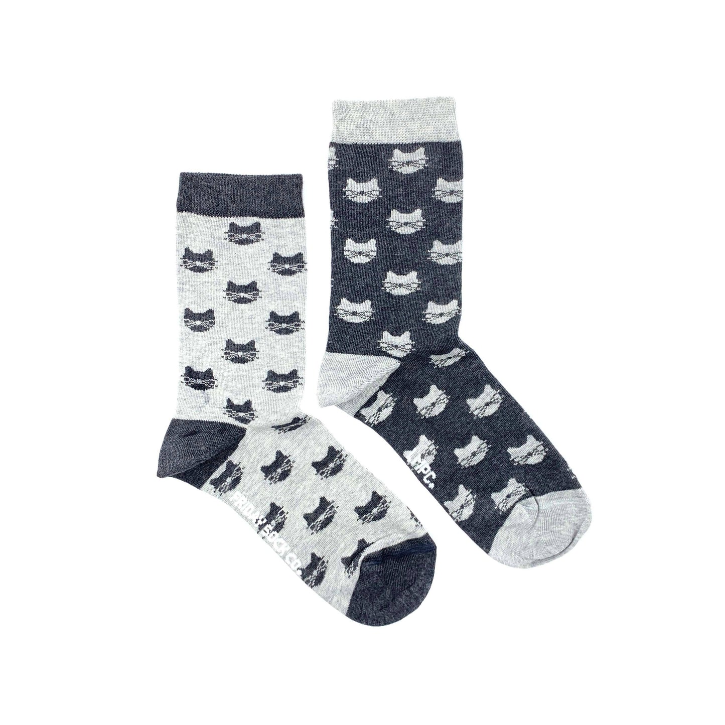 Women’s Socks | Grey Cats | Mismatched