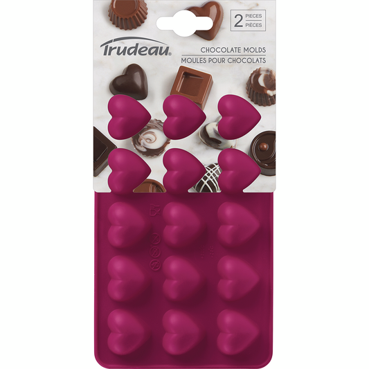 Set/2 Heart Chocolate Molds