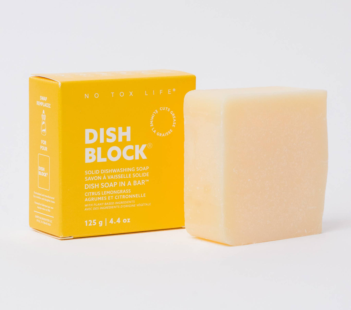 DISH BLOCK® solid dish soap bar - Citrus Lemongrass