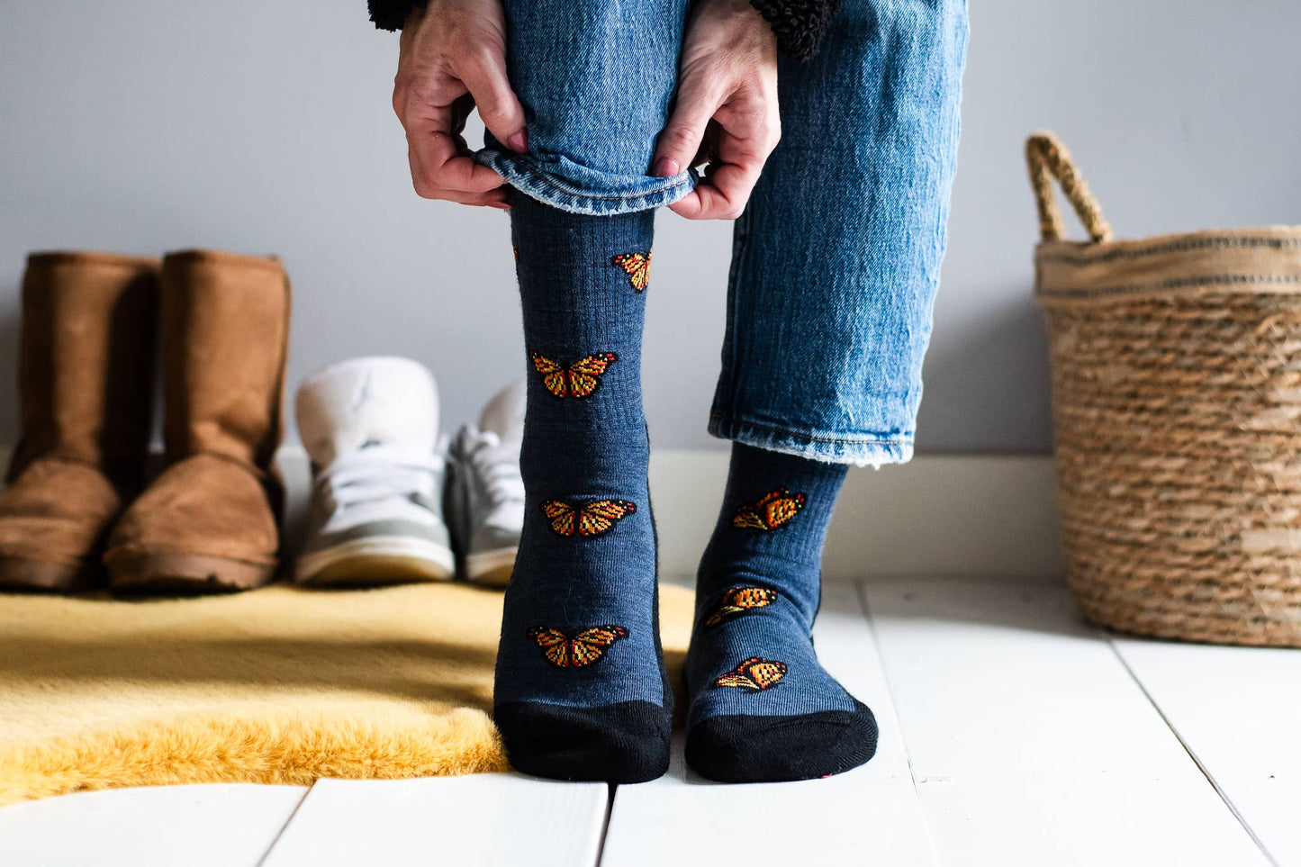 Women's Butterfly Merino Wool Socks
