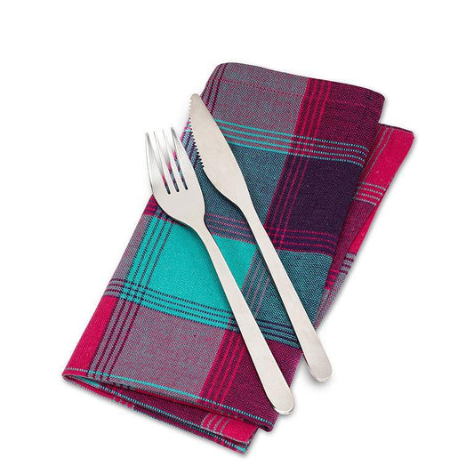 Pink/Turquoise Plaid Napkin