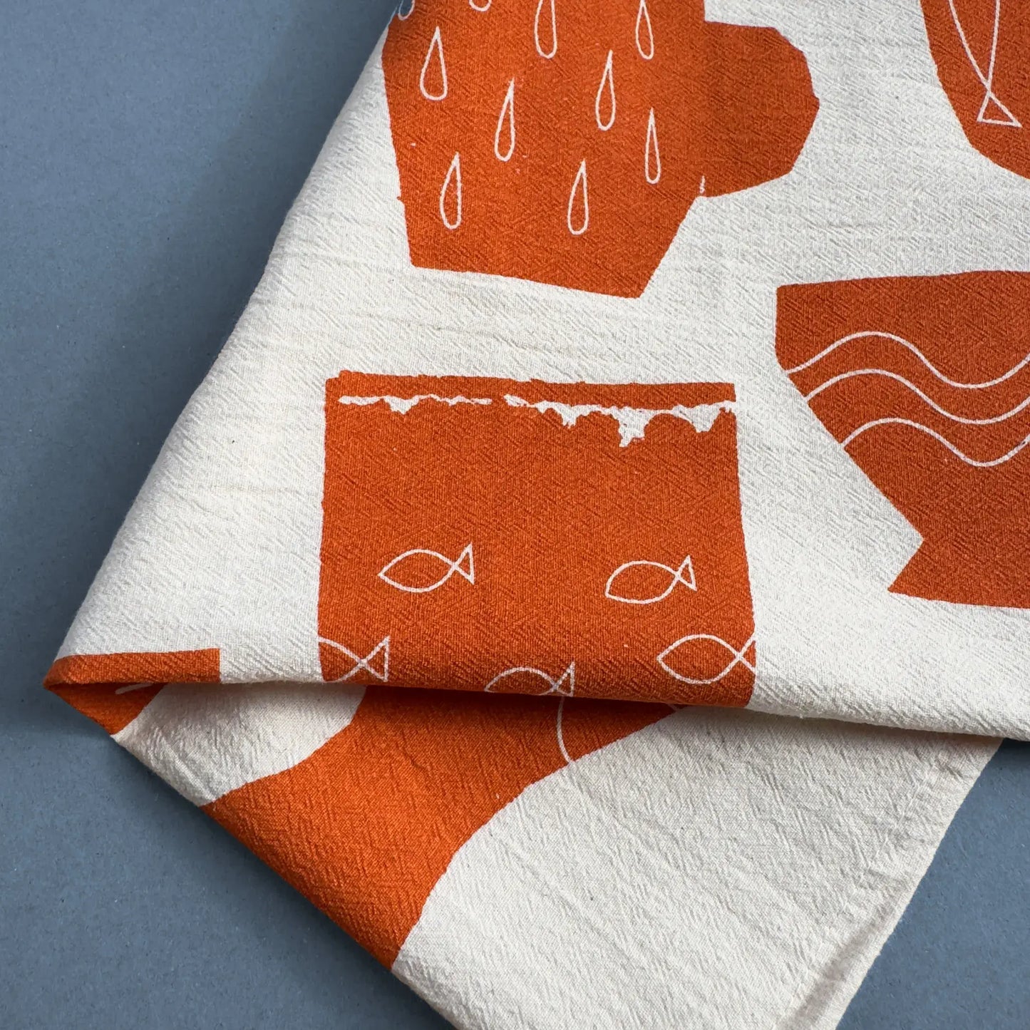 Tea Towel Seaside Dishes