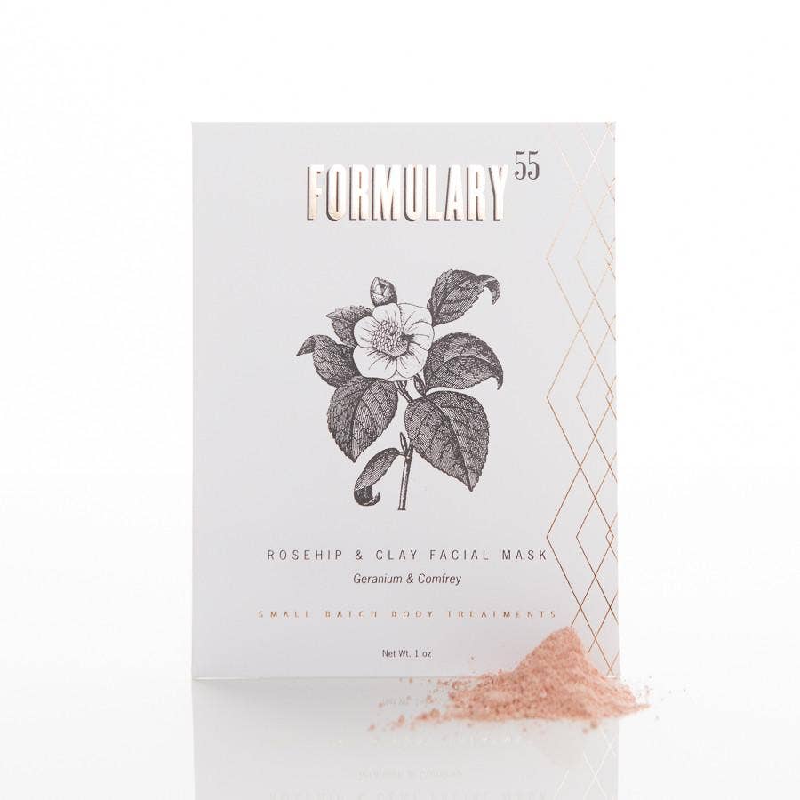 Rosehip & Clay Facial Mask, Geranium & Comfrey