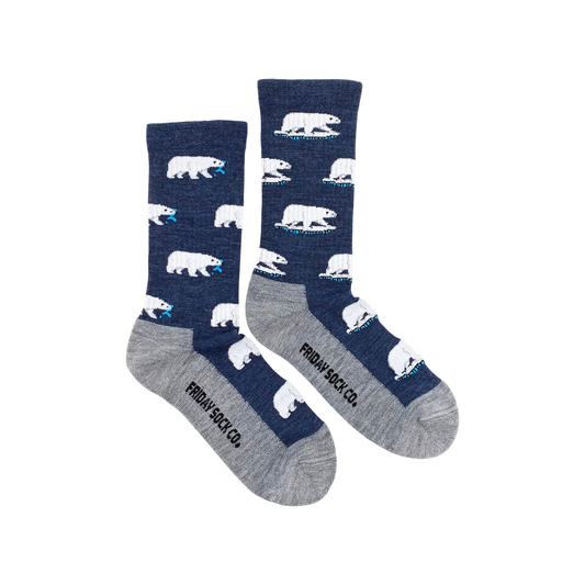 Merino Wool Women's Socks | Polar Bear | Mismatched | Eco