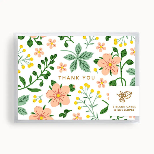 Wild Garden Mini Thank you cards: boxed set of 8