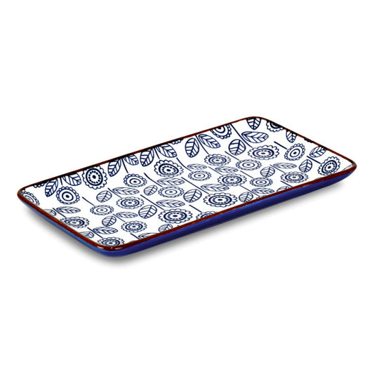 Indigo Blue Rectangle Plate