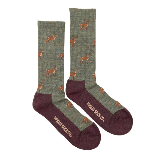 Men's Merino Wool Socks | Deers | Nature & Outdoors | Warm