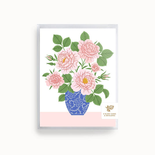 Garden Blooms Vase Card | Boxed Set of 8