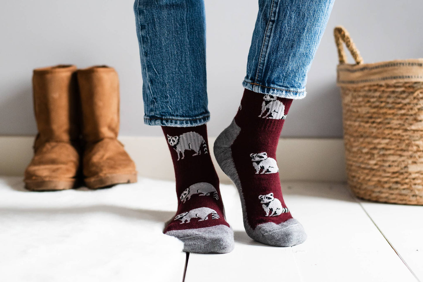 Women's Raccoon Merino Wool Socks