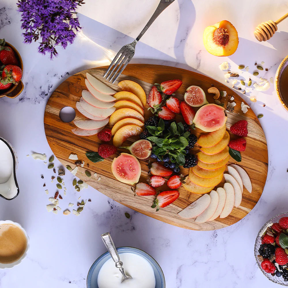 Elegant- Oval Cutting Board Rounded Edges