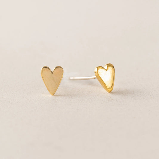 Everly Heart Stud Gold