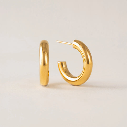 Friday Hoop Earrings Gold