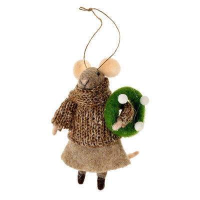 Felt Mice Ornament