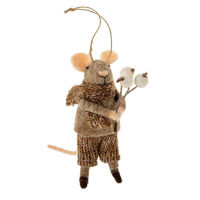 Felt Mice Ornament