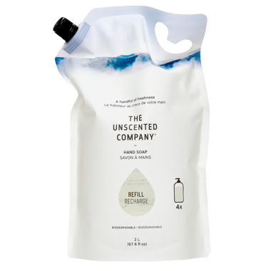 Unscented Co Hand Soap in a glass bottle