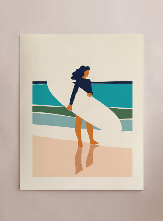 Sagres Surfer Art Print by Stephanie Cheng