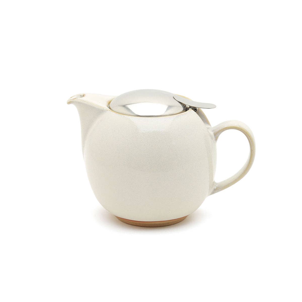 Beehouse ceramic round teapot (24 oz) - Natural White -