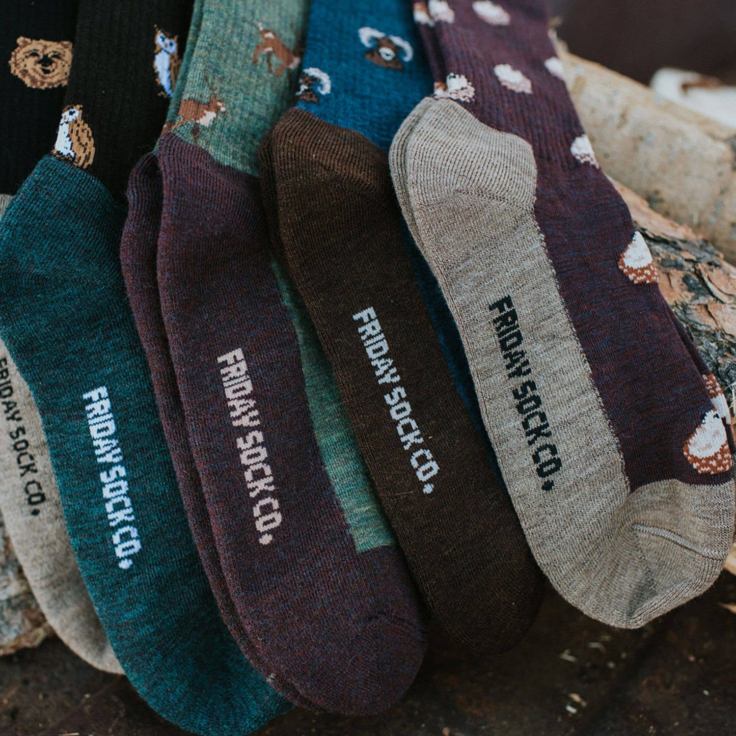 Merino Wool Socks | Mountains | Mismatched | Women's | Eco