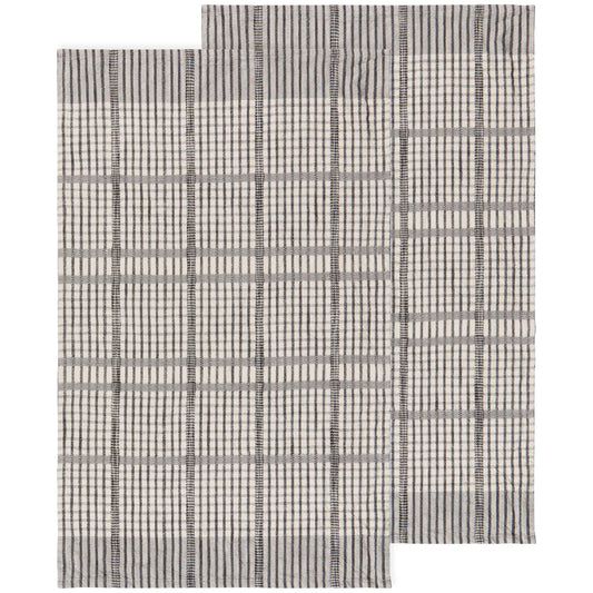 Teatowel set/2 Finley Check Pewter