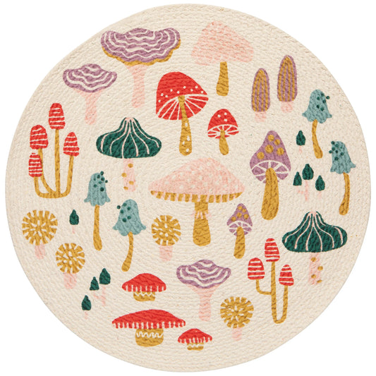 Mushrooms Gems Braided Placemat