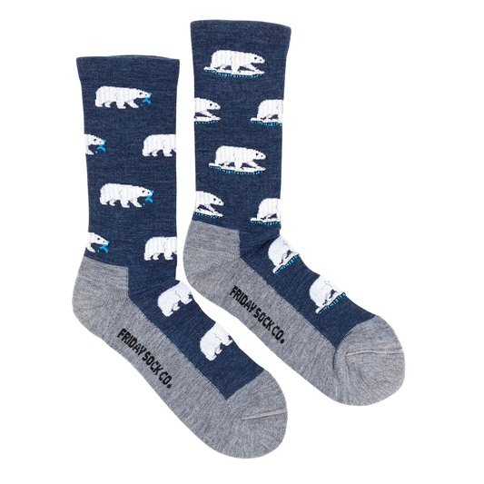 Merino Wool Socks | Polar Bear | Men's Mismatched Socks