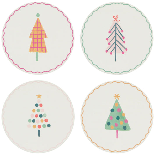 Set/4 Soak Up Coaster Glitzmas