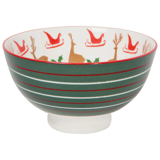 Bowl 4" Santa's Reindeer