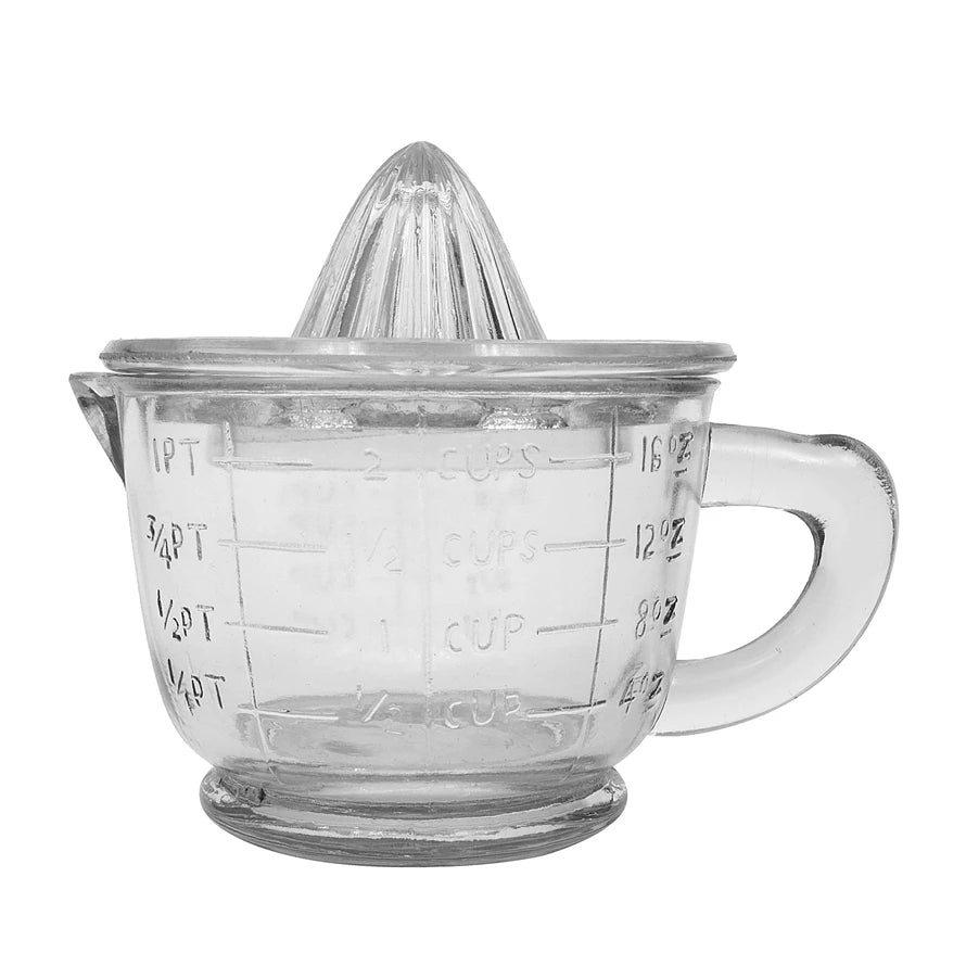 Pressed Glass juicer/measuring cup