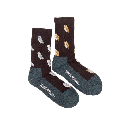 Merino Wool Socks | Snowy Owl | Brown Owl | Nature | Outdoor