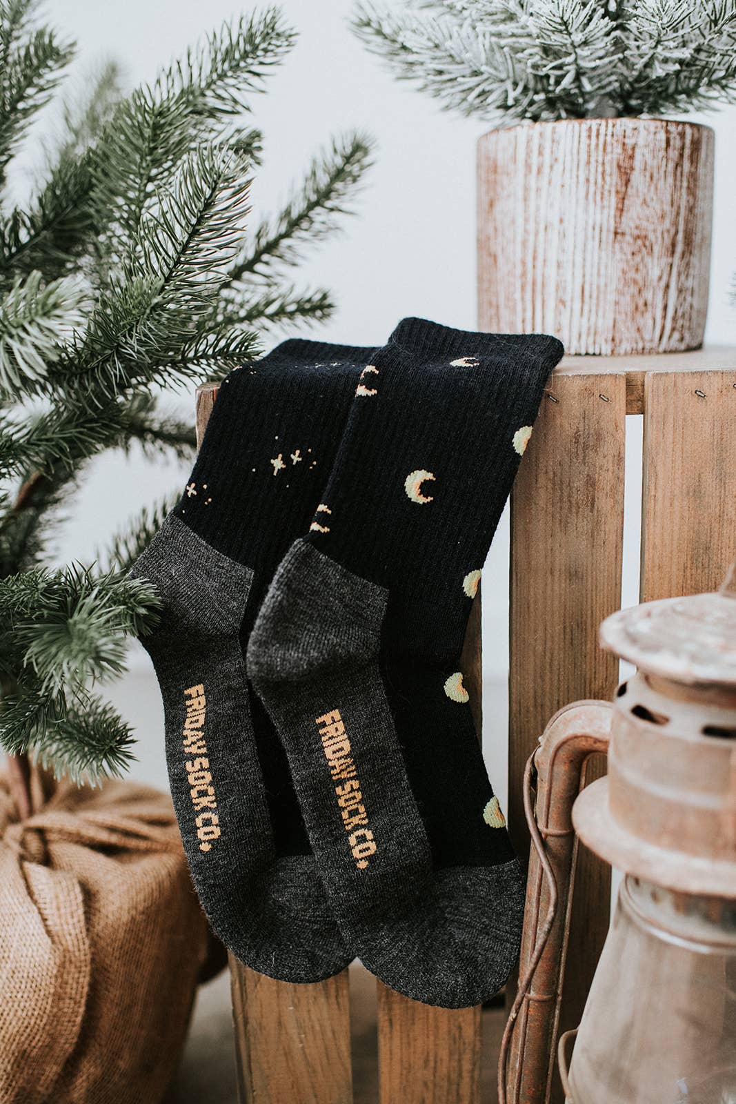 Merino Wool Socks | Women's | Stars & Moon | Celestial | Eco