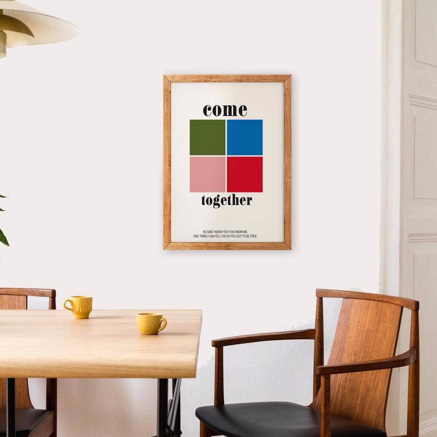 Come Together Beatles Inspired Retro Giclée Art Print