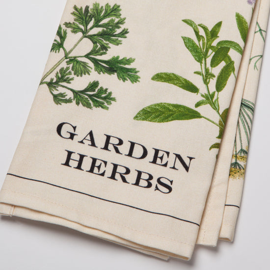 Garden Herbs Cotton Dishtowel